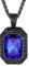 ChainsHouse Schwarz Kette mit Onyx Stein Herren Halskette Edelstahl Männer Saphir Stein Anhänger mit Runen Damen Rune Kette mit Blau Zirkon Runen Kettenanhänger Wikinger Modeschmuck für Sohn