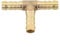 Brass Barb Tee Splitter Fitting Hose Connector 3 Way T Shaped Fitting Reducer for Tubing Water Systems Air Compressors(8mm)