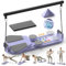 Pilates Board - Pilates Reformer Set, 6 in 1 Pilates Boards für das Training zu Hause, tragbare und Faltbare Pilates Reformers Maschine, multifunktionales Pilates Board für Frauen