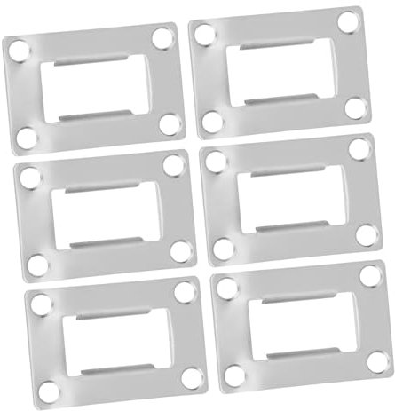 Lurrose 6 Pièces Accessoires de serrure nom plaques de porte loquet serrure porte d entree serrure porte d'entrée plaque de bouton de porte gâche de renfort de porte avant Acier inoxydable