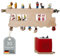 JP Journey Set Regal für Tonies Feuerwehr mit Wandhalterung für Toniebox aus Holz - Wandregal für Magnetische Figuren, Made in Germany, 60 x 23 cm