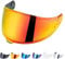 Motorradhelm Visier für GT Air 3 CNS-1C,Helmvisier Motorrad Windschutz Helm Objektiv Visier Vollgesichts,Helmvisiere Zubehör Ersatz(Transparent) (Rot)