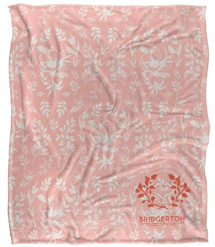 Bridgerton Heart Rings and Ribbon Superweiche Kuscheldecke mit seidigem Griff 152 X 127 cm