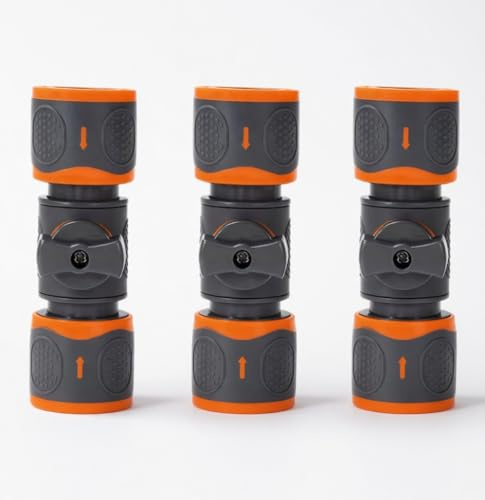 LINYIJOY Kupplung mit Regulierventil 3 Stück, Gardena Schlauchkupplung mit Absperrhahn Gartenschlauch Verbinder für Kontinuierliche Wasserfluss Regulierung und Absperrung, Schlauchanschluss Ø12/19mm