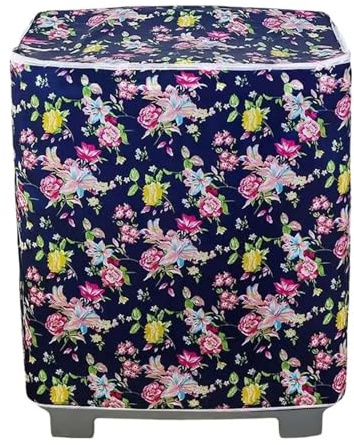 Housse pour lave-linge, Housse de Machine à laver, 2 pièces, multicolore, Double tambour, ouverture automatique, chargement par le haut, Semi-tissu(Blue B)