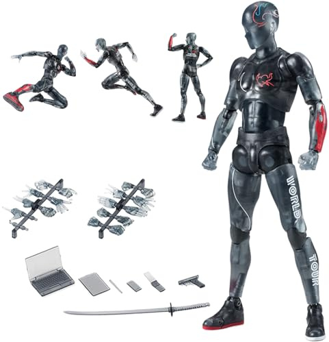 Action Figures, 15 cm con accessori per il braccio inclusi Gesti mobili, figura snodabile del manichino da disegno, maschio