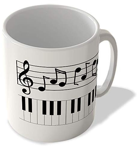 McMug - Music Notes and Piano Keys - Mug, Ceramic, 11fl.oz.