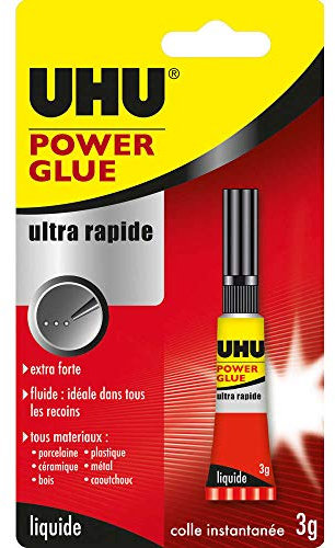 UHU 79915 Power Colle Rapide Liquide Control Tube 3g Couleurs Assorties