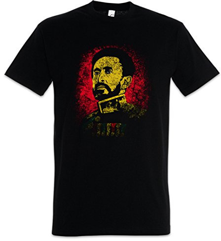 Urban Backwoods Haile Selassie Portrait I Herren T-Shirt Schwarz Größe M