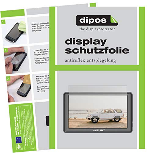 dipos I 3X Schutzfolie matt kompatibel mit AWESAFE GPS Navi 7 Zoll Folie Displayschutzfolie