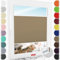 Schuette® Plissee mit Bohren zum Anschrauben ● Premium Kollektion: Morning Coffee (Hellbraun) ● 20x80cm (Breite x Höhe) ● Suprafix Faltrollo Befestigung ● Bequeme Rollo Montage inkl. Video