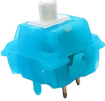 Tecsee Blue Sky Lot de 35 commutateurs pour claviers de jeu mécaniques POM | Ressort standard 63,5 g | Monté sur plaque | Commutateurs RVB SMD 5 broches pour clavier rétroéclairé (linéaire/35 pièces)