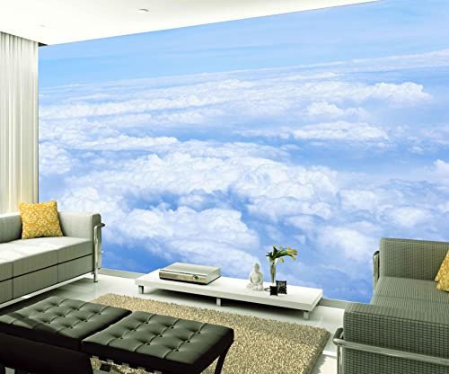 XAONUO Himmel Wandbild Fototapete Selbstklebend 3D Effekt 140X70Cm Blau Himmel Wolken Wandbilder Wohnzimmer 3D Wandtapete Fotohintergrund Art Poster Schlafzimmer Flur Wanddeko