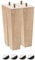 sourcing map Furniture Legs, 8 Inch(200mm) Set of 4 Square Solid Wood Couch Legs Feet Chair Table Feet Sofa Support Replacement Parts, Light Brown