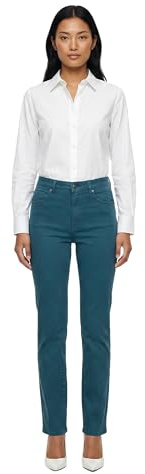 ESRA High Waist Damen Hose Elegant Business Hose Stretch Stoffhose Straight Leg Hose - Premium Damen-Hose aus hochwertiger Baumwolle