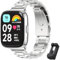 MIJOBS Redmi Watch 3 Active Braccialetto, Cinturino di Ricambio per Xiaomi Redmi Watch 3 Active Cinturino Metallico in Acciaio Inox