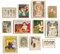 Set 12 Vintage Eklektische Wandkunst – Maximalistisch, französisches Land, Jugendstil, berühmte Kunstdrucke, Galerie, Wanddekoration, Alfons Mucha Poster (20,3 x 25,4 cm, ungerahmt)