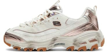 Skechers Women's D'Lites Vintage Vision Sneaker, Natural Gold, 5 UK