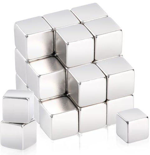 MIN CI 25 Stück Magnete Stark, 10x10x10mm Magnete für Magnettafel, Magnete Klein, Mini Magnete, Neodym Magnete, Kühlschrankmagnete, Whiteboards Magnet für Haushalt Büro