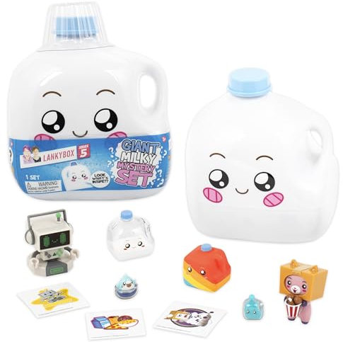 LankyBox Riesiges milchiges Mystery-Set Singing Mystery Milky Set mit 9 spannenden Spielzeugen zum Entdecken im Inneren, offizielles Lizenzprodukt