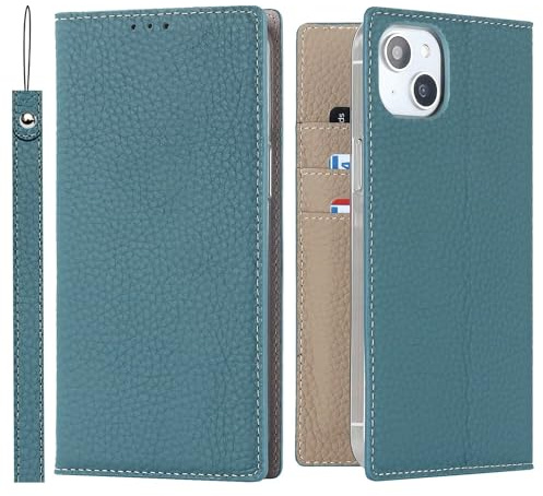 Belzsxy Google Pixel 4A Hülle Handyhülle [Premium Echtleder] [Kartenfach] [Standfunktion] RFID Schutzhülle Klapphülle Handytasche Lederhülle Kompatibel für Google Pixel 4A Hellblau