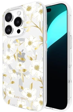 Kate Spade New York iPhone 16 Pro Case - Compatible with MagSafe - Designer Phone Case - Sunshine Floral Gems