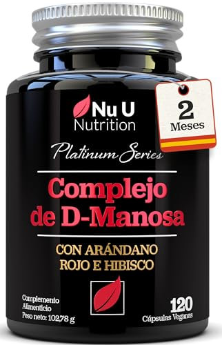 D-Mannose Hochdosiert - 120 Vegane Kapseln - 3-in-1-Komplex Mit Cranberry & Hibiskus-Extrakten - Natürliche Unterstützung für Frauen - Nu U Nutrition