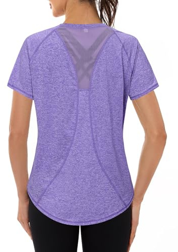 Gyabnw Gym Toppar Kvinnor Träning Yoga Löpning Topp Snabbtorkande Sport T-Shirt Dam Rund hals Kortärmad T-skjorta
