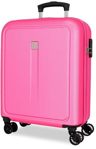 Roll Road Camboya Maleta de Cabina Rosa 40x55x20 cms Rígido 2,9kgs Cierre de combinación Lateral ABS 2,9kgs 37L Equipaje de Mano