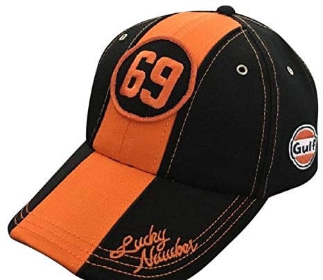 Gulf Vintage 69 Lucky Number Baseball Cap Black/Orange