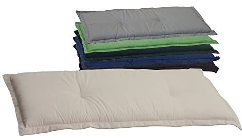 Beo Bankauflage 100 x 45 cm Waschbar Ascot | Premium-Qualität Made in EU | Atmungsaktive Gartenbank Auflage nach Öko-Tex Standard | UV-beständige Sitzauflage Bank | Auflage Bank in Beige