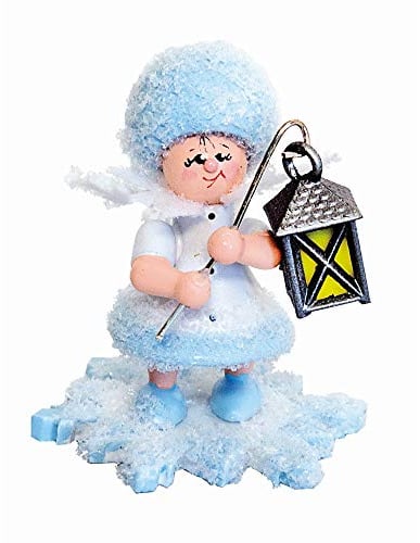 Drechslerei Kuhnert Schneeflöckchen mit Laterne - 5 cm