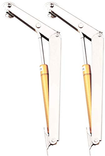Klappenbeschlag Gasdruckfeder, Tiberham 100Nm Klappenhalter Gasdfeder Stütze, Hydraulic Gasdruckdämpfer Scharniere für Klappen, Tatami, Schrank, Spielzeugkiste (2 Stück)