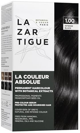 LAZARTIGUE La Couleur Permanent Hair Color 1.00 Intense Black 153 ml