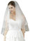 Brautschleier Braut Kapelle Schleier Perlen Deko Brautschleier Tüll Brautschleier mit Kamm Wedding Veil 2 Schicht Kurzer Schleier 80cm-100 cm lang Kathedrale Feintüll Weich Hochzeitsschleier Elegant