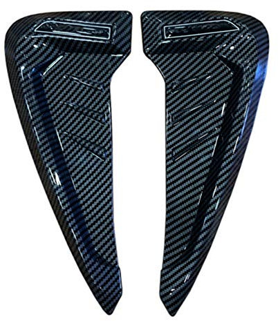 Auto Gitter Aufkleber,ihreesy 1 Paar Auto Seitenluftauslass Kotflügel Abdeckung Air Flow Fender Seite Dekoration Cover Auto Lufteinlässe Außen Dekorative Verkleidung Kohlefaser