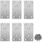 6 Pcs Wood Flat Brackets Heavy Duty Mending Plates,Flat Straight Brackets 80x40 mm Stainless Steel Mending Plates for Connector, Metal Brackets for Wood Fixing