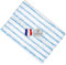 Okaei - Housse de serpillière 2 Piece (50 CM) - Housse en 100% Microfibre Premium Blanc/Bleu - Optimale pour Le Nettoyage en Profondeur des sols Lisses et légèrement irréguliers