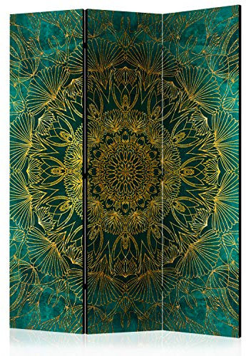 murando - Paravent Raumteiler Innen Mandala 135x172 cm 3-teilig Einseitig Raumtrenner Trennwand Holz Room Divider Mobiler Sichtschutz Spanische Wand Raum Orient Boho Abstrakt Zen f-A-0802-z-b