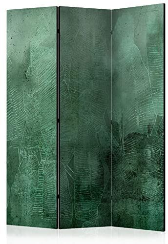 murando Raumteiler Foto Paravent Blätter 135x172 cm beidseitig auf Vlies-Leinwand Bedruckt Trennwand Spanische Wand Sichtschutz Raumtrenner Design Natur Botanik Dschungel Bananengewächs
