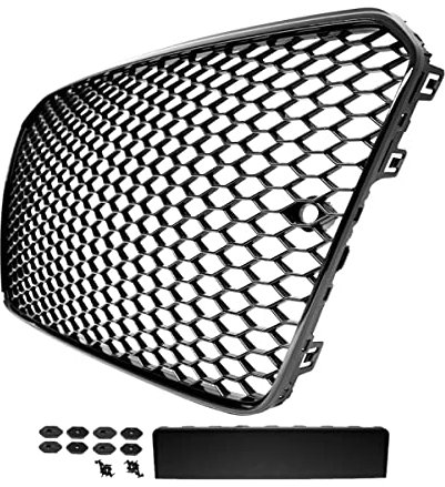 DM Autoteile Kühlergrill Wabendesign hochglanz Schwarz passt für A5 8T