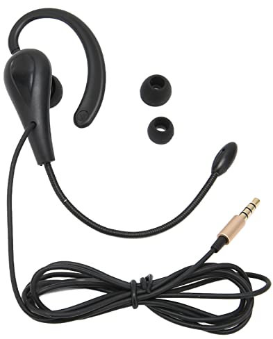 Call Center Headset,3.5mm Customer Service Headphone with Microphone,Single Sided Ear Hook for Laptop Mobile Phones and other devices with 3.5mm interface