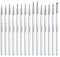 Transon Mini Detail Paint Brush Set 15pcs for Miniature Models Craft Painting for Acrylic Gouache Watercolor Tempera and Oil Paint