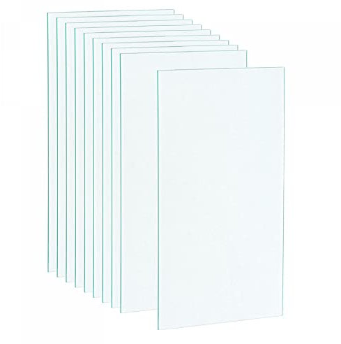 sourcing map 10Stück Schweißhelm Innenschutzscheibe 4,13 x2,09 x0,03 zum Verdunkeln von Schweißfilter Schutzlinsenersatz, Klar