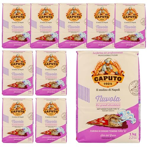 MIGASE Pizza-Set - 10x1kg Molino Caputo Nuvola - Für die beste selbstgemacht Pizza