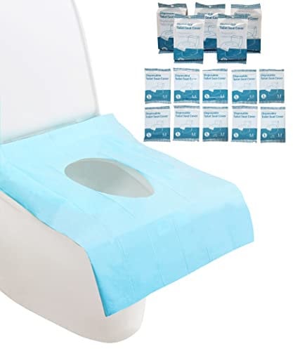 JITTY Disposable Toilet Seat Covers(50 Pack) XL Thick Waterproof for Office Hotel Travel Public Restroom Camping Kids'Potty Training
