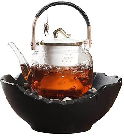 Static Stone Electric Ceramic Stove Tea Cooker Mute Small Tea Making Tea Set Glass Teapot Dedicated Tea-Boiling Stove
