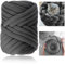 Nizirioo DIY Sperrige Armstricken Wolle: 500g Roving Garn zum Handstricken Häkeln,Hand Chunky Strickdecke Decke Garn,Strickgarn Grob Gestrickte Kuscheldecke für Klobig Sticken WerfenDecke (Dunkelgrau)