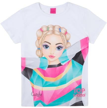 Top Model Mädchen T-Shirt mit Candy 75005 weiß