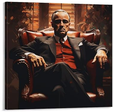 Klassisches Gangster-Film-Poster Der Pate (23), Bild-Druck, Wandkunst, Poster, Gemälde, Leinwand, Poster, Kunstwerke, Raumästhetik, 60 x 60 cm